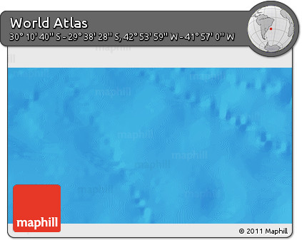 Physical 3D Map of the Area around 29° 54' 34" S, 42° 25' 29" W