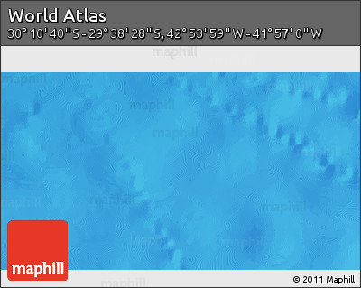 Physical 3D Map of the Area around 29° 54' 34" S, 42° 25' 29" W