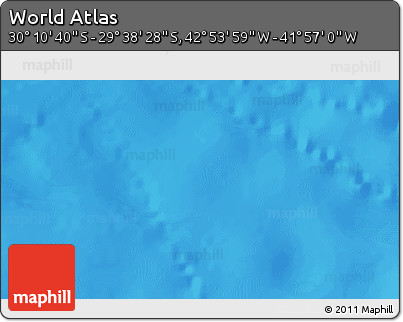 Physical 3D Map of the Area around 29° 54' 34" S, 42° 25' 29" W