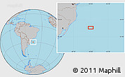 Gray Location Map of the area around 29° 54' 34" S, 45° 49' 30" W