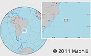 Gray Location Map of the area around 29° 54' 34" S, 46° 40' 29" W