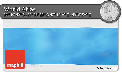 Physical Panoramic Map of the Area around 29° 54' 34" S, 47° 40' 29" E