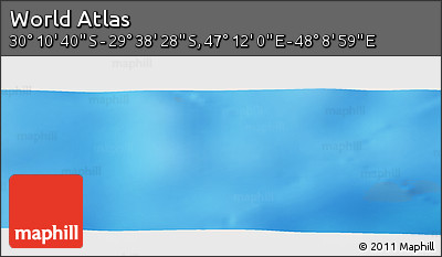 Physical Panoramic Map of the Area around 29° 54' 34" S, 47° 40' 29" E