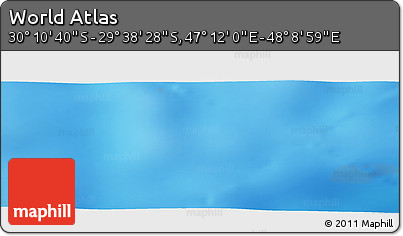 Physical Panoramic Map of the Area around 29° 54' 34" S, 47° 40' 29" E