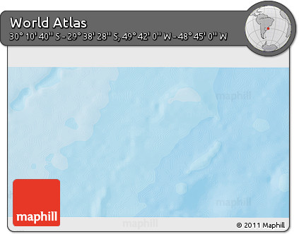 Political 3D Map of the Area around 29° 54' 34" S, 49° 13' 30" W