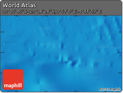Shaded Relief Map of the Area around 29° 54' 34" S, 4° 19' 30" E