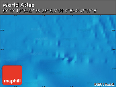 Shaded Relief Map of the Area around 29° 54' 34" S, 4° 19' 30" E
