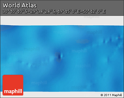 Physical 3D Map of the Area around 29° 54' 34" S, 50° 13' 30" E
