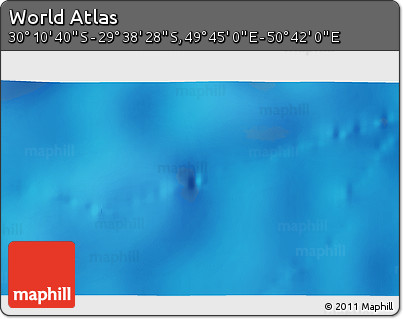 Physical 3D Map of the Area around 29° 54' 34" S, 50° 13' 30" E
