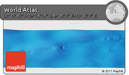 Physical Panoramic Map of the Area around 29° 54' 34" S, 50° 13' 30" E