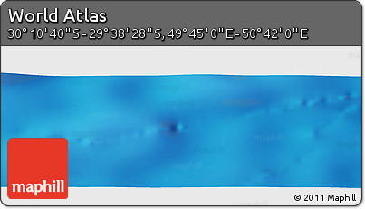 Physical Panoramic Map of the Area around 29° 54' 34" S, 50° 13' 30" E