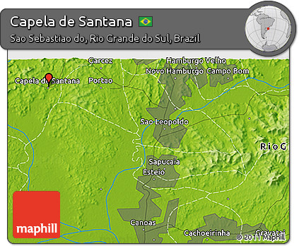 Physical 3D Map of Capela De Santana