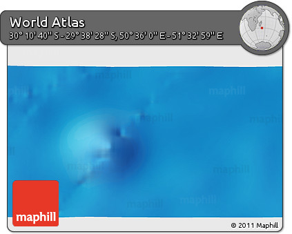 Physical 3D Map of the Area around 29° 54' 34" S, 51° 4' 30" E
