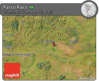 Satellite 3D Map of Passo Raso