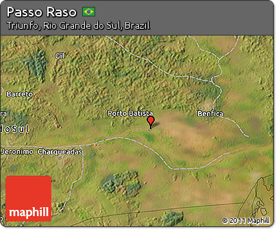 Satellite 3D Map of Passo Raso