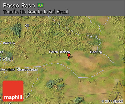 Satellite 3D Map of Passo Raso