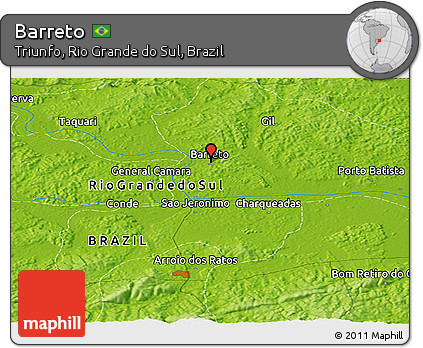 Physical Panoramic Map of Barreto