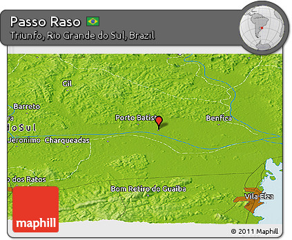 Physical Panoramic Map of Passo Raso