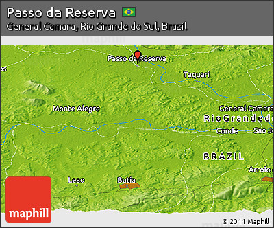 Physical Panoramic Map of Passo Da Reserva