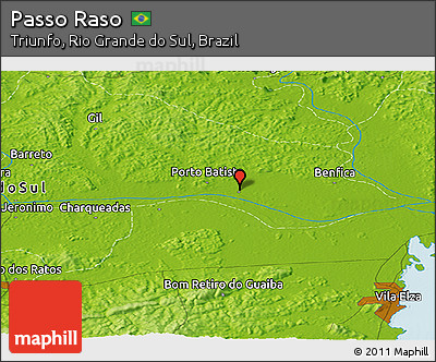 Physical Panoramic Map of Passo Raso
