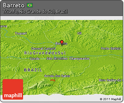 Physical Panoramic Map of Barreto