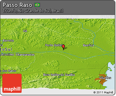 Physical Panoramic Map of Passo Raso