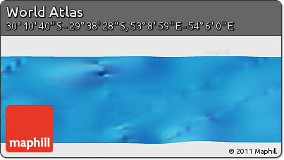 Physical Panoramic Map of the Area around 29° 54' 34" S, 53° 37' 30" E