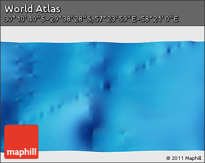 Physical 3D Map of the Area around 29° 54' 34" S, 57° 52' 30" E