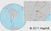 Gray Location Map of the area around 29° 54' 34" S, 57° 43' 30" W