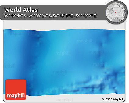 Physical 3D Map of the Area around 29° 54' 34" S, 58° 43' 30" E