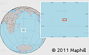 Gray Location Map of the area around 29° 54' 34" S, 59° 34' 30" E