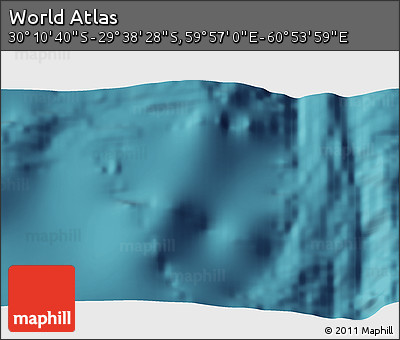 Satellite 3D Map of the Area around 29° 54' 34" S, 60° 25' 29" E