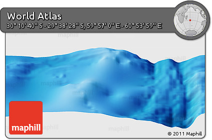 Physical Panoramic Map of the Area around 29° 54' 34" S, 60° 25' 29" E