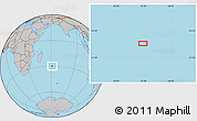 Gray Location Map of the area around 29° 54' 34" S, 61° 16' 29" E