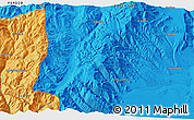 Political 3D Map of the area around 29° 54' 34" S, 69° 37' 30" W