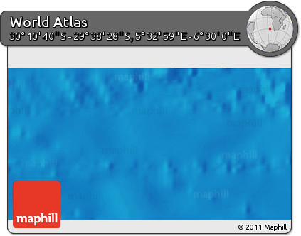 Physical 3D Map of the Area around 29° 54' 34" S, 6° 1' 30" E
