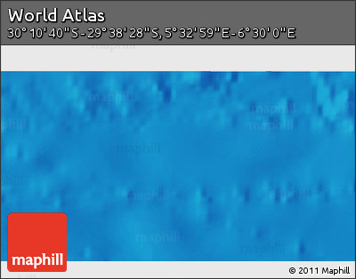 Physical 3D Map of the Area around 29° 54' 34" S, 6° 1' 30" E