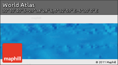 Physical Panoramic Map of the Area around 29° 54' 34" S, 6° 1' 30" E