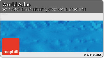Physical Panoramic Map of the Area around 29° 54' 34" S, 6° 1' 30" E