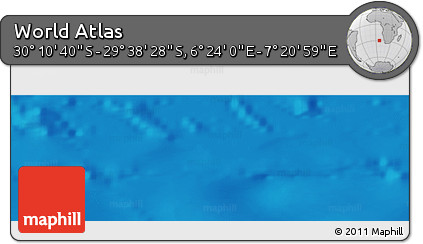 Physical Panoramic Map of the Area around 29° 54' 34" S, 6° 52' 30" E
