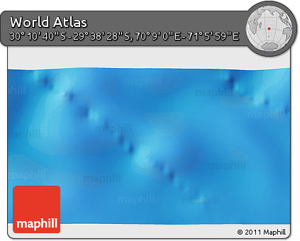 Physical 3D Map of the Area around 29° 54' 34" S, 70° 37' 30" E