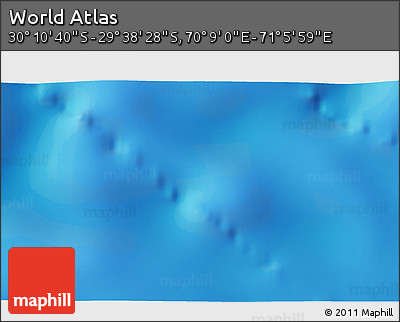 Physical 3D Map of the Area around 29° 54' 34" S, 70° 37' 30" E