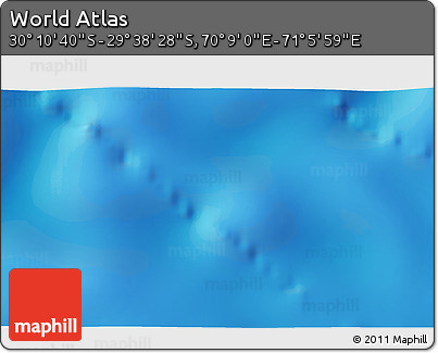 Physical 3D Map of the Area around 29° 54' 34" S, 70° 37' 30" E