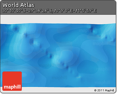 Political 3D Map of the Area around 29° 54' 34" S, 70° 37' 30" E