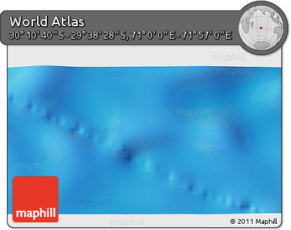 Physical 3D Map of the Area around 29° 54' 34" S, 71° 28' 29" E