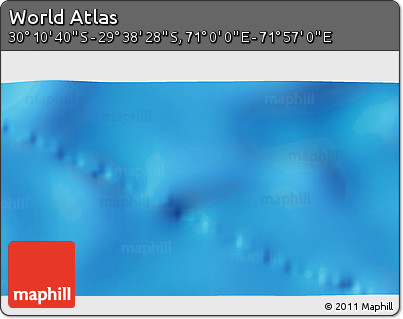 Physical 3D Map of the Area around 29° 54' 34" S, 71° 28' 29" E