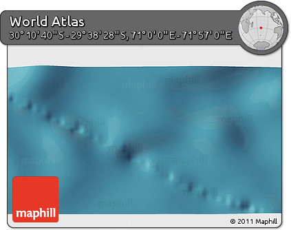 Satellite 3D Map of the Area around 29° 54' 34" S, 71° 28' 29" E