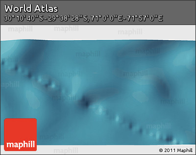 Satellite 3D Map of the Area around 29° 54' 34" S, 71° 28' 29" E
