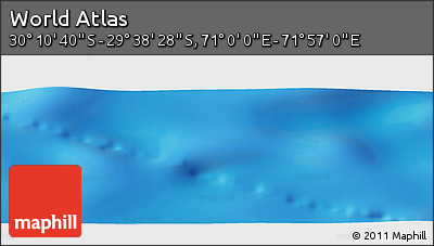 Physical Panoramic Map of the Area around 29° 54' 34" S, 71° 28' 29" E