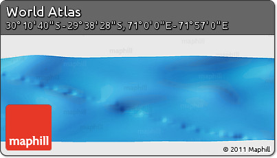 Physical Panoramic Map of the Area around 29° 54' 34" S, 71° 28' 29" E